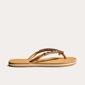 CHINELO 0106.0D67 MATELASSE CORRENTE DOURADA SANTA LOLLA - Código 107337-4306