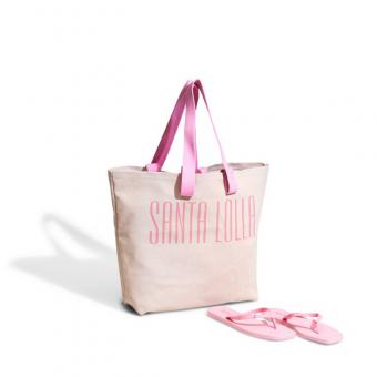 KIT 0615.3A39 BOLSA + CHINELO BORRACHA SANTA LOLLA