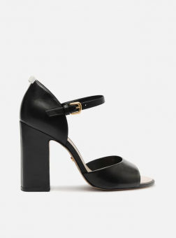 SANDALIA A132620001 SALTO ALTO QUAD COURO LISTRA BRANCA FEM AREZZO - Código 115880-2820