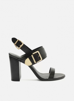 SANDALIA A102810284 SALTO QUAD E FIVELA GROSSA FEM AREZZO - Código 116147-2820