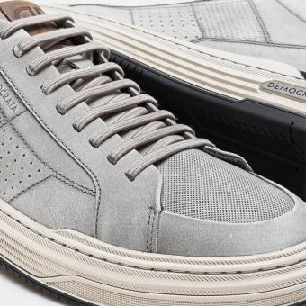 TENIS 240601 COURO C/CADARÇO PERFURADO MASC DEMOCARATA