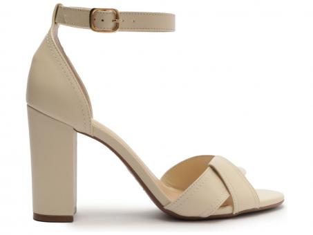 SANDALIA A102810288 COURO SALTO ALTO NOZINHO FEM AREZZO - Código 116692-3094