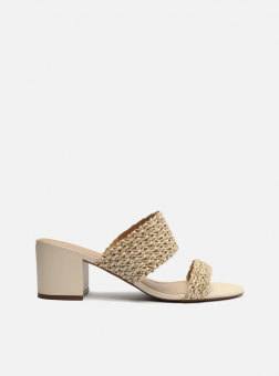 SANDALIA A100550610 PALHA SALTO MEDIO FEM AREZZO - Código 117562-2941