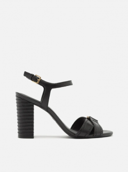 SANDALIA A102810292 ABERTA SALTO ALTO DETALHE DOURADO FEM AREZZO - Código 117631-2760