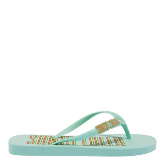 CHINELO 06C1.4C53 BORRACHA ESCRITO COLORIDO FEM SANTA LOLLA - Código 118585-3798