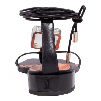 SANDALIA 032F.53DB PEDRA QUADRADA AMARRAÇÃO SALTO BAIXO SANTA LOLLA