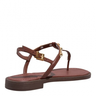 RASTEIRA 0872.559F COURO MARROM E DOURADA SANTA LOLLA