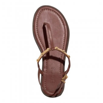 RASTEIRA 0872.559F COURO MARROM E DOURADA SANTA LOLLA