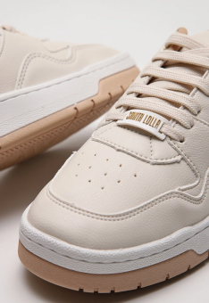 TENIS 0855.4B9A COURO C/CADARÇO NUDE FEM SANTA LOLLA