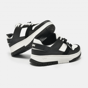 TÊNIS 219-003 CASUAL PRETO E BRANCO VIA MARTE